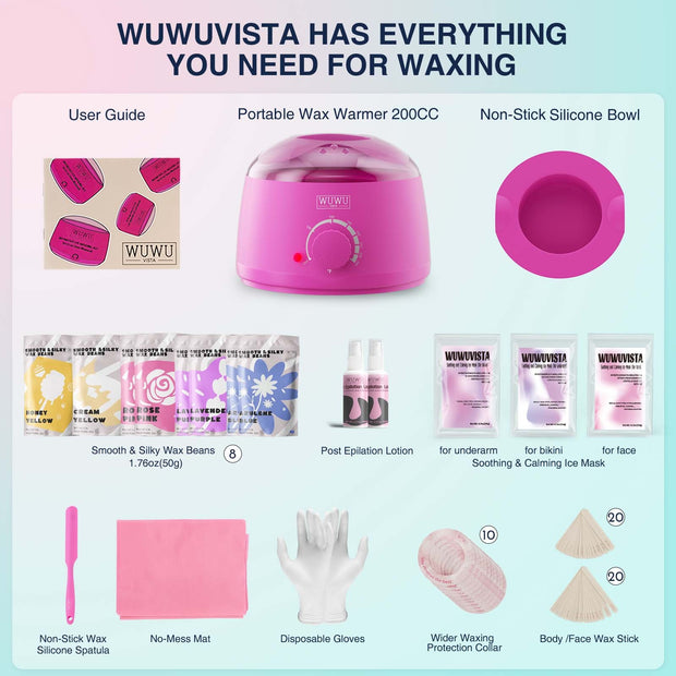 Hair Removal Wax Kit With Wax Warmer