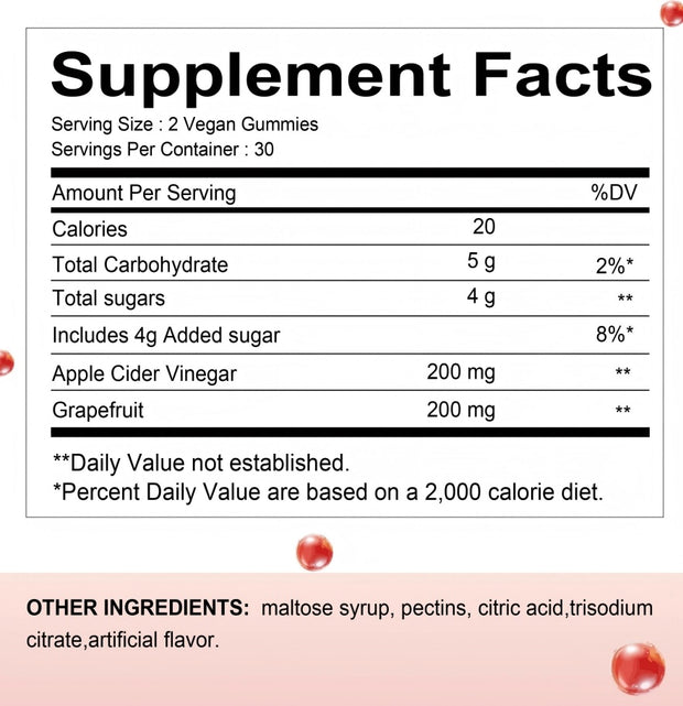 Cider Vinegar Gummies Grapefruit